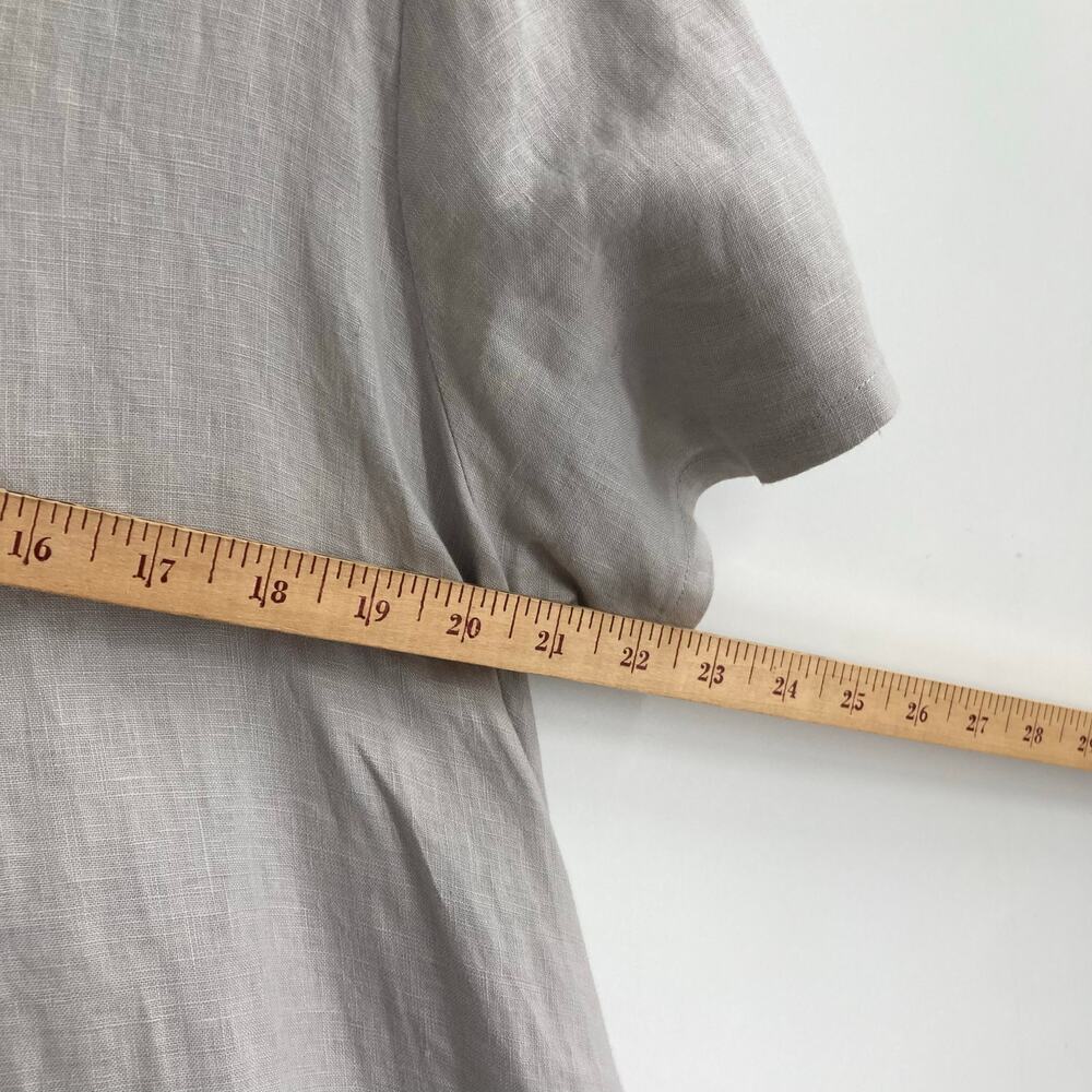 Firmiana Linen Boho Tunic Dress Lagenlook Asymmetric Layer Artsy Coastal Medium - Picture 11 of 13